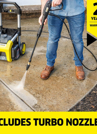 Kärcher Pressure Washer K1700, CETA Certified, 3 Spray Nozzles, Detergent Tank, for Cars, Driveways, Siding, Patios, 1.2 max. GPM