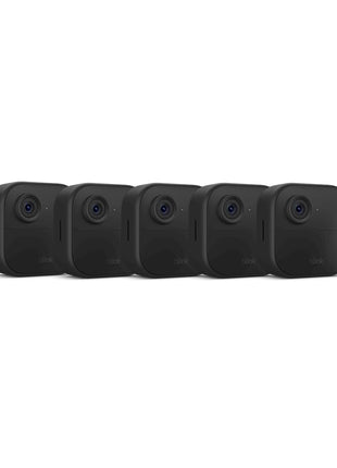 Blink Outdoor 4 – Wireless smart security camera, two-year battery, 1080p HD day and infrared night live view, two-way talk – 5 camera system