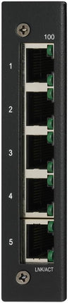Tripp Lite Industrial 5 Port Ethernet Network Switch 10/100 Mbps -40° to 167°F Temperature Range Unmanaged Splitter TAA Compliant DIN Mount (NFI-U05)