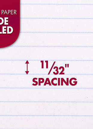 Mead Loose Leaf Paper, Wide Ruled Filler Notebook Paper, Reinforced, 8 inch x 10-1/2 inch, 100 Sheets, Fits 3-Ring Binder (15006)