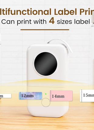Phomemo D30 Mini Bluetooth Label Maker Machine with Tape Portable Printer | Small Lael Printer No Ink Wireless, Household & Classroom Essentials for Home, Office, School Dot Matrix Printers
