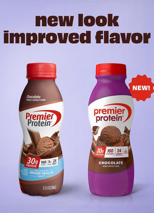 Premier Protein Shake, Chocolate, 30g Protein 1g Sugar 24 Vitamins Minerals Nutrients to Support Immune Health, 11.5 fl oz (Pack of 12)