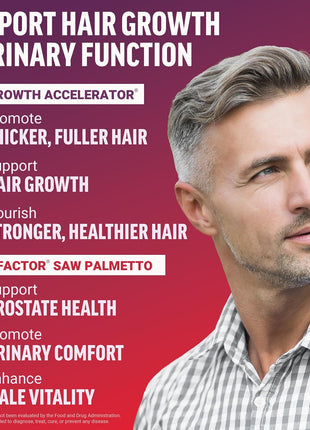 Force Factor Hair Growth Accelerator Soft Chews, Hair Growth Vitamins for Women and Men with Clinically Studied Lustriva and Biotin, Promotes Thicker, Fuller, Stronger Hair + Saw Palmetto