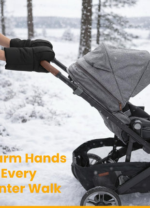 Winter Stroller Hand Muff Gloves, 2-Piece Set, Compatible with UPPAbaby Vista, Cruz, RumbleSeat, Ridge & Minu (V2 & V3), Waterproof, Ultra-Plush, Universal Fit