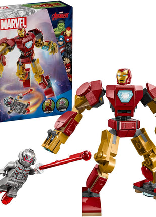 LEGO Marvel Iron Man Mech vs. Ultron Building Toy Set - for Kids, Boys and Girls, Ages 6+ - Buildable Action Figure - Superhero Gift for Birthday - 76307