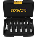 LEXIVON Torx Bit Socket Set, Premium S2 Alloy Steel | 13-Piece Star T8 - T60 Set | Enhanced Storage Case (LX-143)