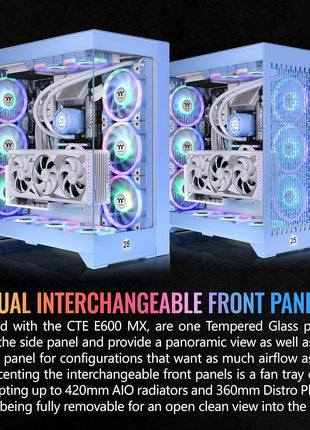 CTE E600 MX Hydrangea Blue E-ATX Mid Tower with Centralized Thermal Efficiency Design; Interchangeable Dual Front Panel; 3Way VGA Mounting Bracket; 400mm PCIe4 Riser Cable Included; CA-1Y3-00MFWN-00