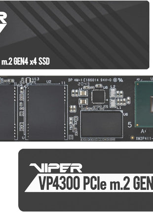 Patriot Viper VP4300 2TB M.2 2280 PCIe Gen4 x 4 Solid State Drive, Compatible with PS5 | Compatible with PS5; Form factor: M.2 2280; Interface: PCIe Gen4 x 4.