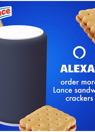 Lance Sandwich Cookies, Nekot Peanut Butter, 10 Individually Wrapped Packs, 6 Sandwiches Each