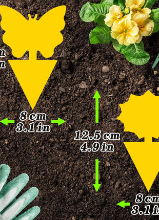 Fruit Fly Traps Indoor Fungus Gnat Trap 48PCS for Plants Yellow Houseplants Outdoor Use Insect Sticky