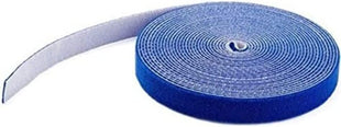StarTech.com 25ft Hook and Loop Roll - Cut-to-Size Reusable Cable Ties - Bulk Industrial Wire Fastener Tape/Adjustable Fabric Wraps Blue/Resuable Self Gripping Cable Management Straps (HKLP25BL)