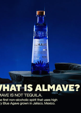 Almave Blanco Non-Alcoholic Blue Agave Spirit – The First Premium Tequila Alternative Made with Blue Agave – Handcrafted in Jalisco, Mexico