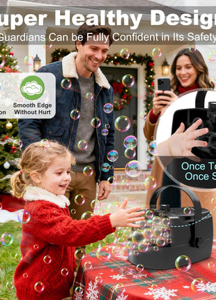 Durable Bubble Machine for Party: 3 Power Modes for Non-Stop Fun - 18000+ Bubbles Per Minute High Output 30 Mins Bubbles per Refill - Kids Safe Auto-Stop for Outdoor Backyard Birthday