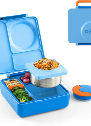 Omie OmieBox Kids Insulated Leakproof Bento Lunch Box with Food Jar (Blue Sky)