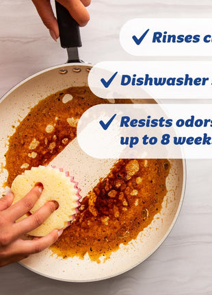 Scrub Daddy Scrub Mommy Sponges   Dish Scrubber + Non Scratch Cleaning Sponges Kitchen, Bathroom + Multi Surface Safe   Dual Sided Dish Sponges for Scrubbing   Online Exclusive (3 Count)