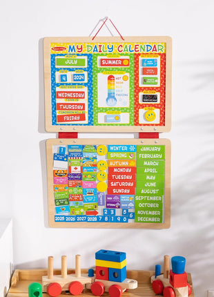 Melissa & Doug My First Daily Magnetic Calendar, Classroom Calendar for Kids Activities with Weather & Seasons, Preschool Toys for Girls & Boys Ages 4+