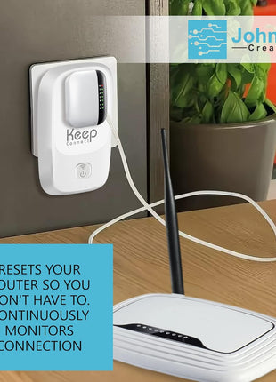 MAX Router Rebooter, Wi-Fi Reset Device, Monitors Connectivity and Resets When Required. No App Necessary. If You Enter a Phone Number it Will Send Texts Upon resets.