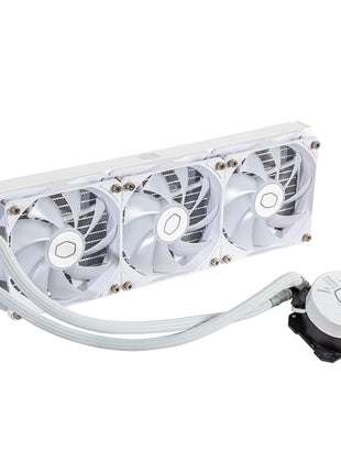 Cooler Master 360L Core AIO CPU Liquid Cooler 鈥?360mm Radiator, 3x ARGB PWM Fans, Patented Gen S Dual-Chamber Pump, Quiet Cooling & Easy Installation, AMD AM5/AM4 & Intel LGA 1851/1700, White