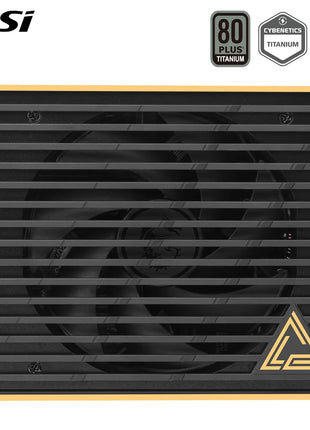 MSI MEG Ai1600T PCIE5, Fully Modular Gaming 1600W Power Supply, 80+ Titanium, Dual 12V-2x6 Cables, Server-Grade Capacitor, ATX 3.1 & PCIe 5.1 Ready, Low-Noise, Braided, 12 Year Warranty