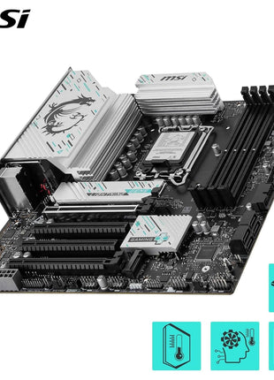 MSI B860M Gaming Plus WiFi Motherboard, mATX - Supports Intel Core Ultra Processors (Series 2), LGA 1851 - DDR5 Memory Boost 8800+ MT/s (OC), PCIe 5.0 x16, M.2 Gen5, Intel Killer 5G LAN, Wi-Fi 7