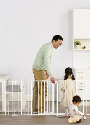 Regalo Safety 24"-192" Metal 2-in-1 Super Wide Baby Gate & Play Yard