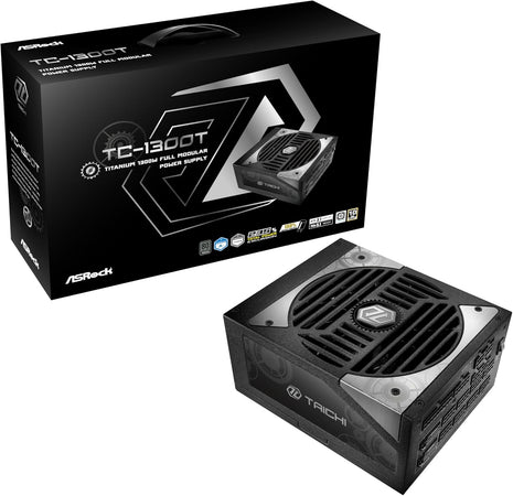 ASROCK TC-1300T 1300 WATT 80 Plus Titanium ATX Fully Modular Power Supply - ATX 3.1 Compatible