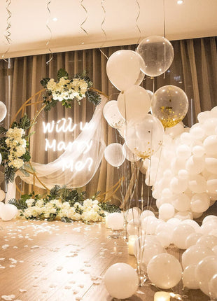 ASIYUHY White Balloons 100 Pack 12 Inch White Latex Party Balloons with 2 Rolls of Ribbon Helium Balloons for Wedding Birthday Party Baby Shower Engagement Anniversary Decorations