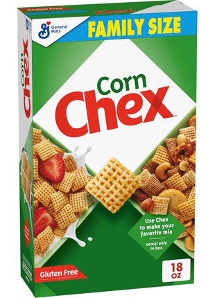 Corn Chex Gluten Free Breakfast Cereal, Homemade Chex Mix Ingredient, Family Size, 18 oz