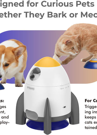 Interactive Dog Puzzle Feeder Toy, Automatic Dogs Treat Dispenser for IQ Training & Slow Feeder, Dog Food Dispenser with Remote Button, Suitable for Indoor or Outdoor Play, All Breeds, OtterVerz 11