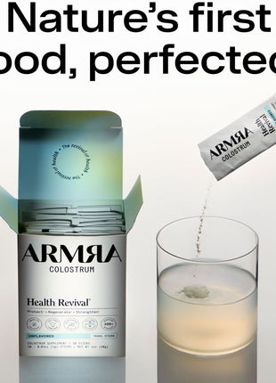 ARMRA Colostrum Powder, Unflavored, 30 Serving Travel Sticks