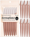 Kitsch Dermaplane Razor for Women Face – Face Razors for Women & Men, Eye Brow Razors & Face Shaver – Exfoliating Facial Razor & Dermaplaner as Skin Care Tool for Smoother Skin - Terracotta, 12 pcs