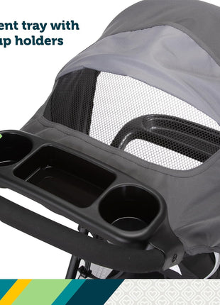 Safety 1st Smooth Ride Travel System Stroller and OnBoard FLX Infant Car Seat, Newborn to Toddler Baby Combo, Easy-Install, Large Canopy, Ample Storage, Foldable, Rear-Facing 4-30 lbs, Monument