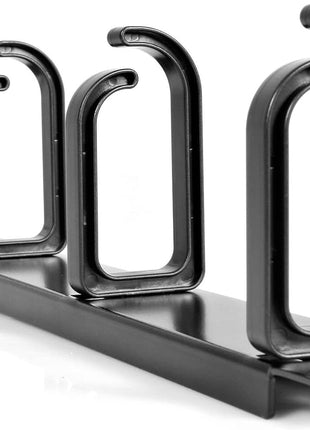 StarTech.com 19 inch Server Rack Cable Management Panel w/ D-Ring Hooks - 1U Horizontal or Vertical Wire and Cord Manager - Metal , TAA (CABLMANAGER2)