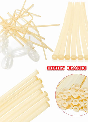 260 Balloons Clear Long Balloons 100 Pack Twisting Animal Balloon Thickening Latex Transparent Modeling Long Magic Balloons for Animal Model Weddings Birthdays Festival Party Decorations