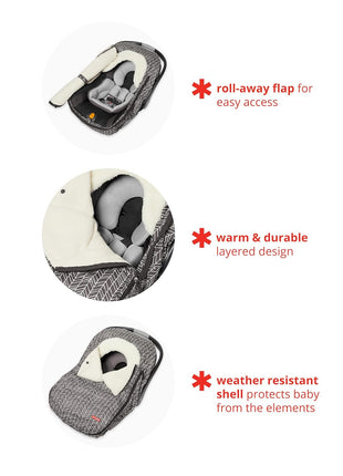 Skip Hop Winter Car Seat Cover, Stroll & Go, Heather Grey