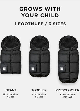 7AM Enfant Blanket 212 Evolution, Universal Adjustable Footmuff, 6M-4T | Unisex Water repellent Fleece Lined Warm Hooded Fits strollers & car seats Multi purpose baby winter cover Zippered Blanket
