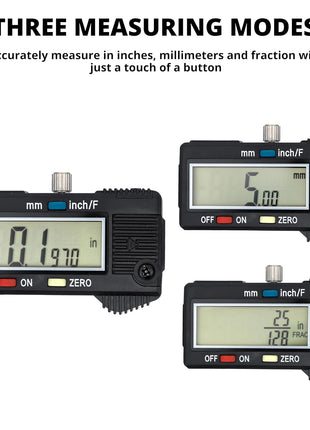 NEIKO 01407A Electronic Digital Caliper Measuring Tool, 0 - 6 Inches Stainless Steel Construction with Large LCD Screen Quick Change Button for Inch Fraction Millimeter Conversions, Digital Caliper Measuring Tool