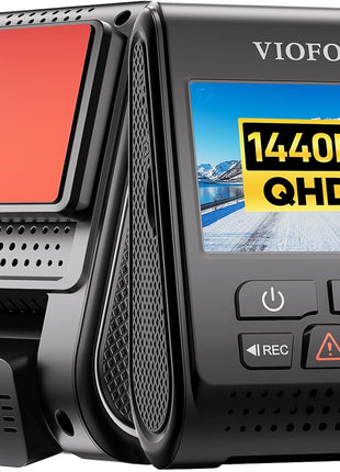 VIOFO Dash Cam A119 V3 2K 2560x1440P Quad HD+ 60FPS Front Car Dash Camera, 5MP STARVIS Sensor, 140-Degree Wide Angle, GPS Included, Buffered Parking Mode, True HDR, Motion Detection, Time Lapse