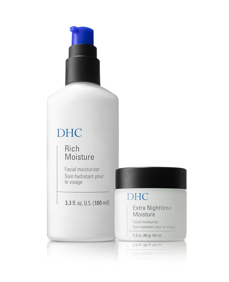 DHC Hydrating Day & Night Set, featuring Rich Moisture, 3.3 fl. oz. and Extra Nighttime Moisture, 1.5 oz. Net wt.