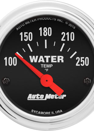 Auto Meter 2532 Traditional Chrome Electric Water Temperature Gauge