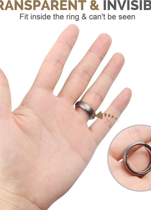 Feramox Ring Size Adjuster for Loose Rings 48 PCS Invisible Transparent Fit Wide Rings