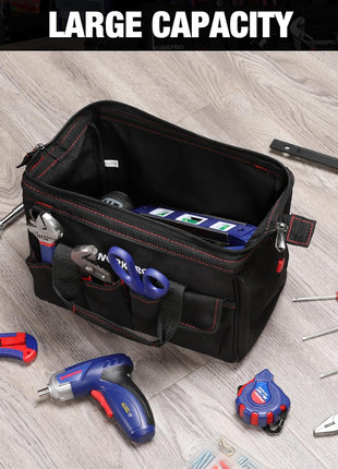 Workpro 12-inch Close Top Wide Mouth Storage Tool Bag, W081020A