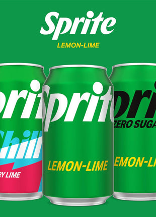 Sprite Lemon Lime Soda Soft Drinks, 12 fl oz, 12 Pack,Cans