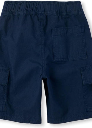 The Children's Place Boys Pull on Cargo Shorts,Flax/Sandwash/Tidal/Washed Black 4 Pack,6