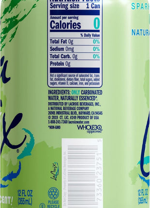 LaCroix Sparkling Water, Lime, 12 Fl Oz (pack of 8)