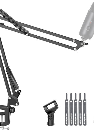 InnoGear Boom Arm Microphone Mic Stand for Blue Yeti HyperX QuadCast SoloCast Snowball Fifine Shure SM7B and other Mic, Medium