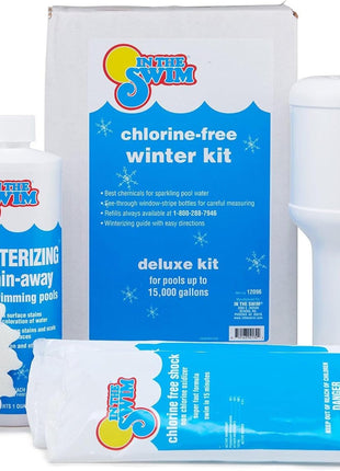 In The Swim Pool Closing Kit - Winterizing Chemicals for Above Ground and In-Ground Pools - Up to 15,000 Gallons