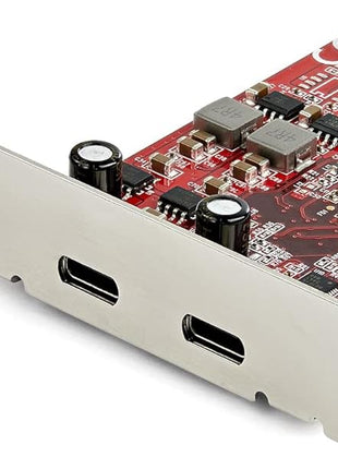 2-port 10Gbps USB C PCIe Card - USB 3.1 Gen 2 Type-C PCI Express Host Controller Add-On Card - Expansion Card - USB 3.2 Gen 2x1 PCIe Adapter 15W/port - Windows, macOS, Linux