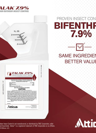 Atticus Talak 7.9% Indoor/Outdoor Insect Control - Bifenthrin Concentrate (32 Ounce)