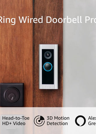 Like-New Ring Wired Doorbell Pro (2021 model) – Best-in-class with cutting-edge features (existing doorbell wiring required)